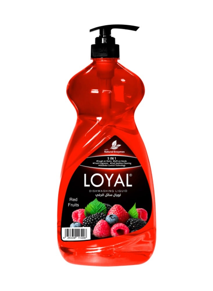 loyal سائل غسيل الصحون بالفواكه الحمراء 1.5 لتر
