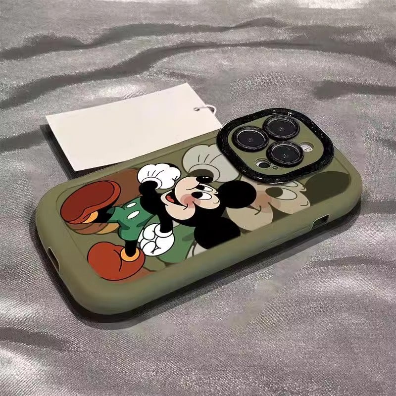 مناسبة لشركة آبل 15Promax حالة الهاتف المحمول 16Plus لطيف ميكي Iphone13 كرتون 14 نفخة 12 مكافحة السقوط - Image 1