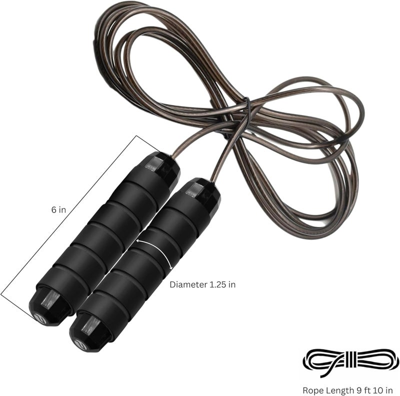Limm Adjustable Jump Rope for Workout - All-Purpose Exercise Jump Rope Kids & Adults Love with Tangle-Free, Comfortable Foam Handles - Best Slimming, Cardio & Endurance Training - Image 4