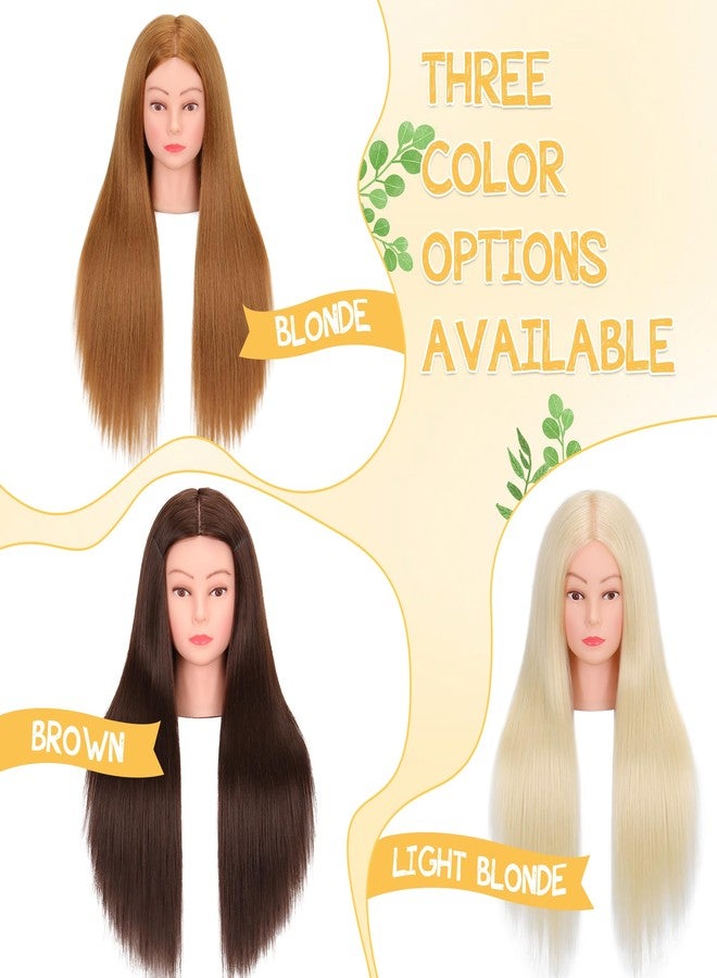 Demides Mannequin Head with 80% Human Hair 26-28’’,Cosmetology Mannequin Practice Head with Human Hair, Doll Head for Braiding Hairstyling Cutting with Clamp Holder and Tools - Image 2