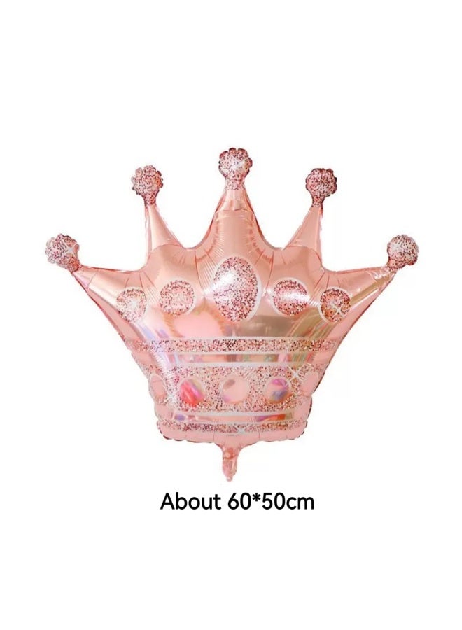 32-Inch Rose Gold Number 1 Balloon Set – Giant Foil Balloon with Crown Balloon & Matching Latex Balloons for 1st Birthday Party Decorations - Image 2