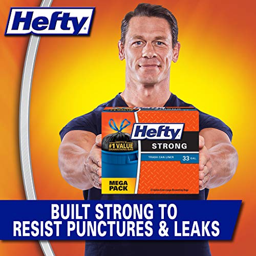 Hefty أكياس قمامة هيفتي القوية الكبيرة 33 جالون 48 حبة عبوة من 3 144 إجمالي - Image 5