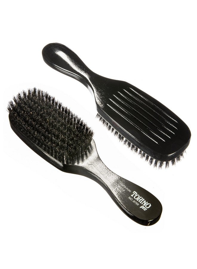 تورينو برو ويف براشز باي براش كينج فرشاة تورينو برو ويف 87697، شعيرات ناعمة 100%، شعيرات الخنزير النقية 100%، قوة عمل رائعة لوضع 360 موجة - Image 2