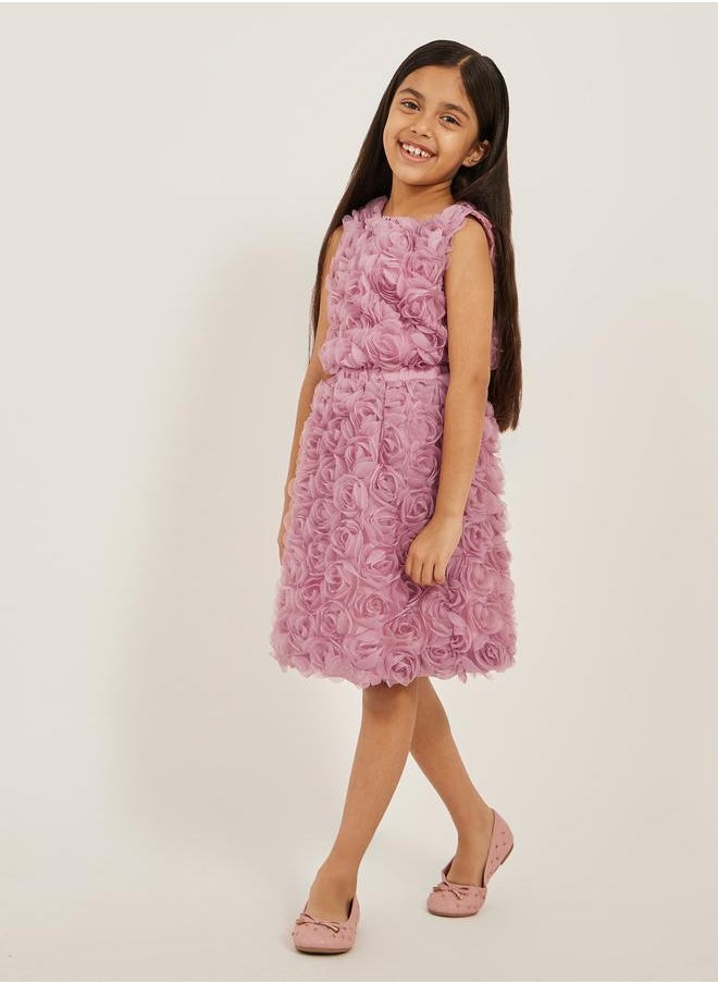 Styli Roses Applique Mesh Skirt  - Image 2