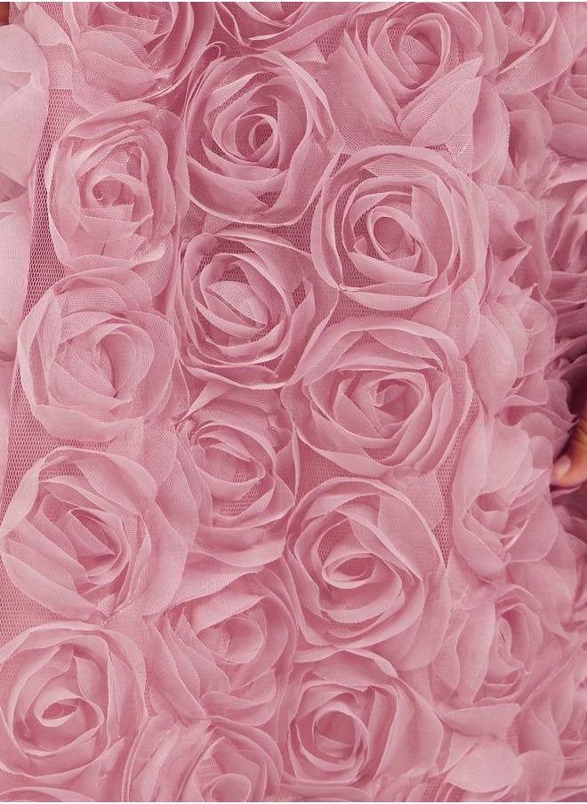 Styli Roses Applique Mesh Skirt  - Image 3