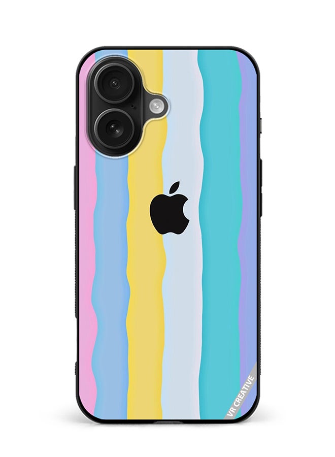 VR CREATIVE Protective Case Cover For Apple iPhone 16 Apple Logo Design Multicolour