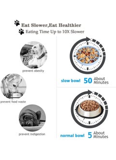 KASTWAVE Silicone Anti-Slip Slow Food Bowl for Large Medium Dog Puzzle Bowl Pet Slower Food Feeding Dishes Dog Bowl Preventing Choking Healthy Dog Bowl  - Image 4