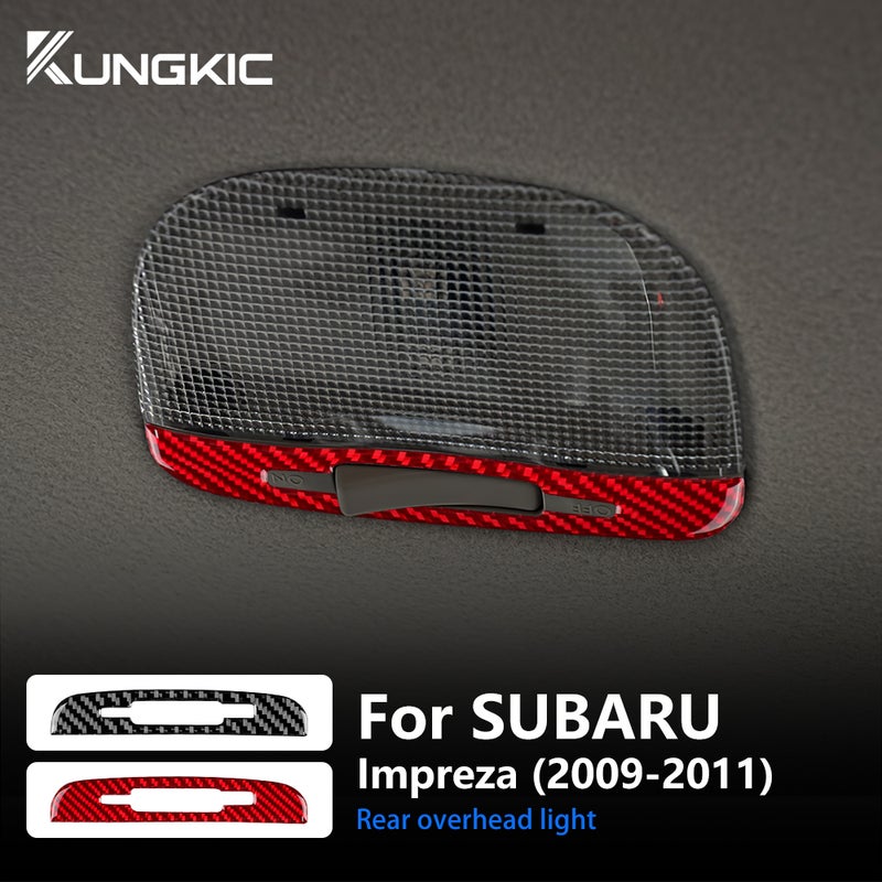 Real Soft Carbon Fiber Sticker For Subaru Impreza 2009 2010 2011 Rear Overhead Console Reading Light Car Interior Accessories - Image 1