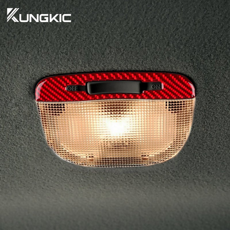 Real Soft Carbon Fiber Sticker For Subaru Impreza 2009 2010 2011 Rear Overhead Console Reading Light Car Interior Accessories - Image 3