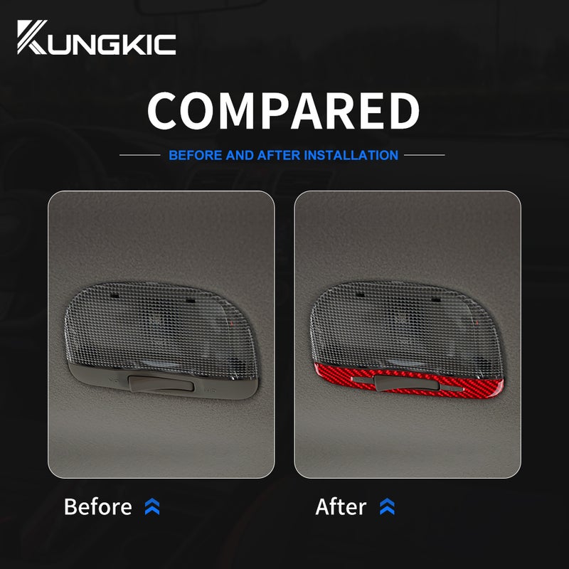 Real Soft Carbon Fiber Sticker For Subaru Impreza 2009 2010 2011 Rear Overhead Console Reading Light Car Interior Accessories - Image 4