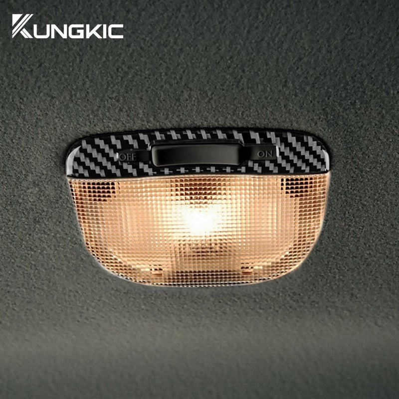 Real Soft Carbon Fiber Sticker For Subaru Impreza 2009 2010 2011 Rear Overhead Console Reading Light Car Interior Accessories - Image 2