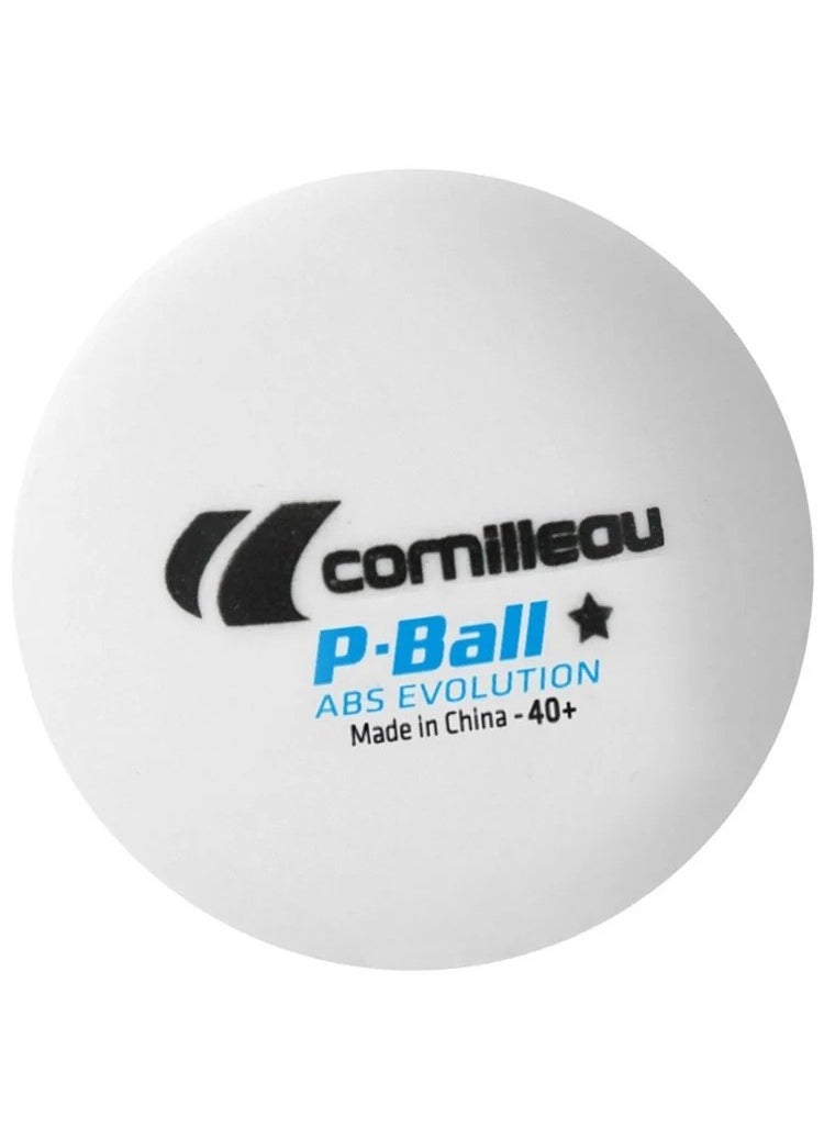 CORNILLEAU P- Ball Abs Evolution 1 White -Set Of 6 Durable 40Mm Plastic Table Tennis Balls, Consistent Bounce, Ideal For Training, Casual Play & Practice  - Image 2