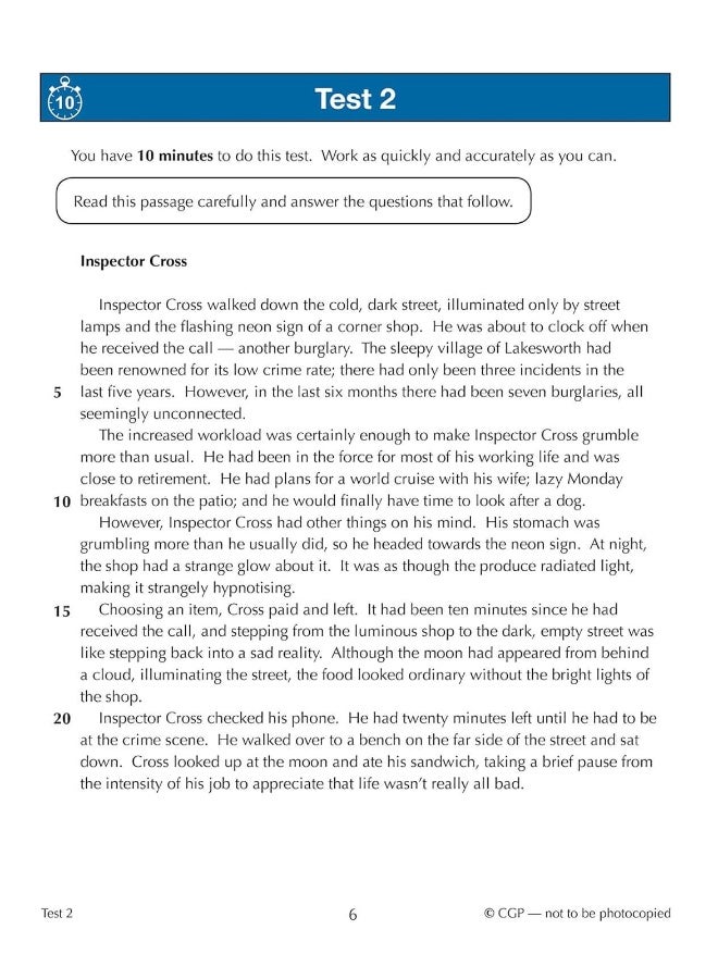 11+ CEM 10-Minute Tests: Comprehension - Ages 10-11 Book 1 (with Online Edition) - Image 4