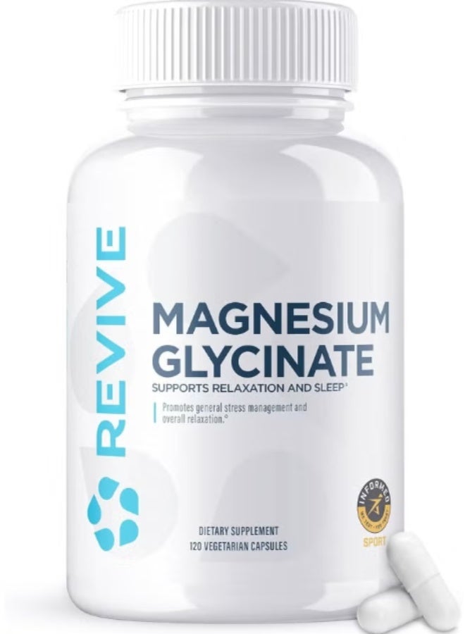 Revive Magnesium Glycinate, Nervous System and Musculoskeletal Support  120caps - Image 1