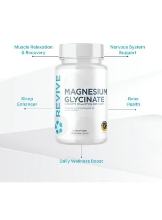 Revive Magnesium Glycinate, Nervous System and Musculoskeletal Support  120caps - Image 5