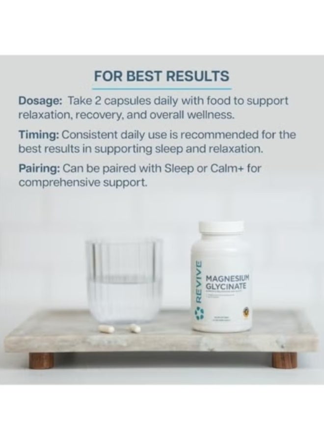 Revive Magnesium Glycinate, Nervous System and Musculoskeletal Support  120caps - Image 4