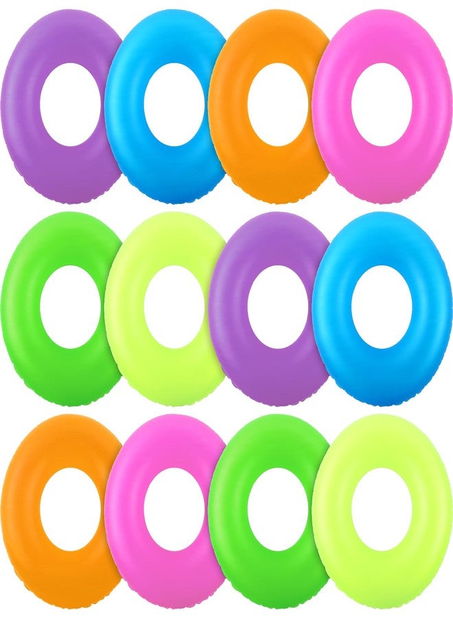 سيفانير عوامات سباحة قابلة للنفخ من Civaner، 12 قطعة، أنابيب سباحة نيون 35 بوصة للبالغين، عوامات سباحة حلقية، مجموعة كبيرة للشاطئ والصيف والعطلات وديكورات حفلات توديع العزوبية - Image 1