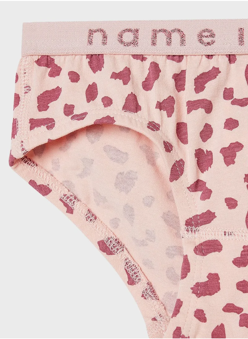 NAME IT Kids 3 Pack Logo Band Hipster Briefs