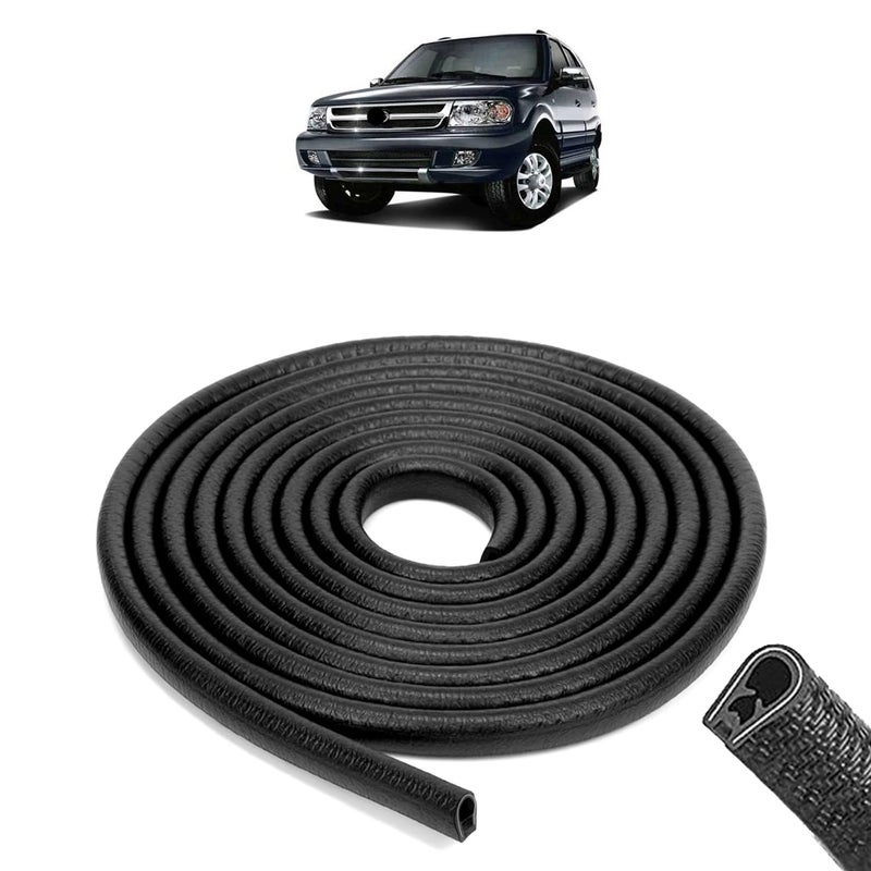 AOSIS - Tata Safari dicor Car Door Edge Protector U-Shaped Rubber, Built-in Steel, 5 Meter - Image 1