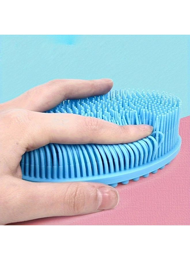 Pink Shower Brush Silicone Body Scrubber For Sensitive Skin Good Foam Long Lasting - Image 4