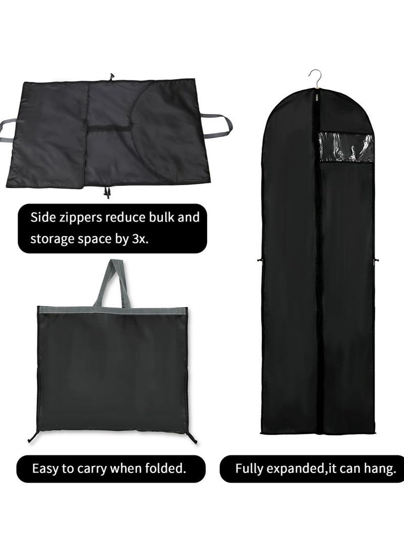 CityRiya-Long Garment Bag Suit Bag 2 Pcs 60*180cm Garment Cover Bag for Hanging Clothes Dress Bag Covers Dustproof Garment Cover Bag Clothes Cover Bags Protector for Closet Storage Coats, Robe, Shirts, Dress  - Image 2