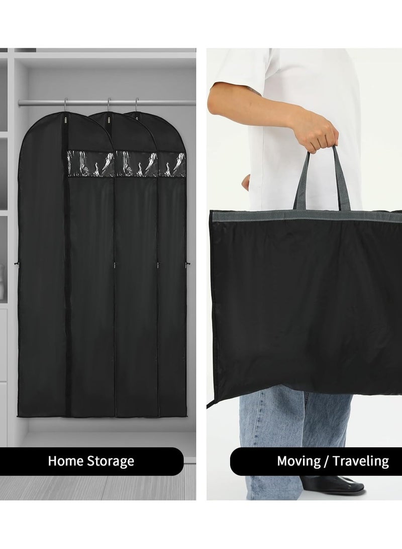 CityRiya-Long Garment Bag Suit Bag 2 Pcs 60*180cm Garment Cover Bag for Hanging Clothes Dress Bag Covers Dustproof Garment Cover Bag Clothes Cover Bags Protector for Closet Storage Coats, Robe, Shirts, Dress  - Image 4