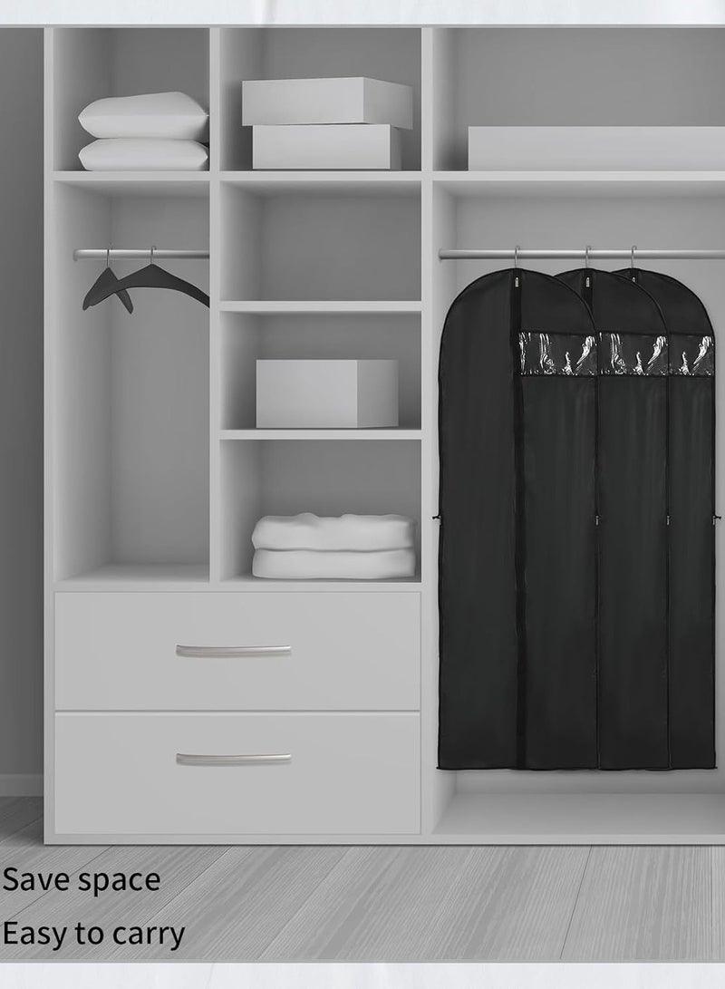 Garment Bag Suit Bag 2 Pcs 60*180cm Garment Cover Bag for Hanging Clothes Dress Bag Covers Dustproof Garment Cover Bag Clothes Cover Bags Protector for Closet Storage Coats, Robe, Shirts, Dress