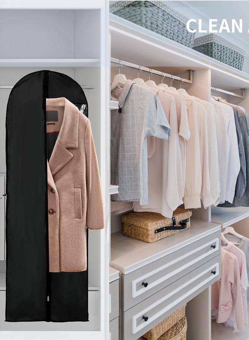 Garment Bag Suit Bag 2 Pcs 60*180cm Garment Cover Bag for Hanging Clothes Dress Bag Covers Dustproof Garment Cover Bag Clothes Cover Bags Protector for Closet Storage Coats, Robe, Shirts, Dress