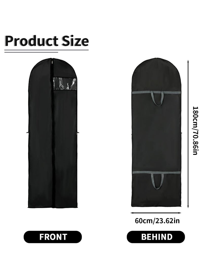 CityRiya-Long Garment Bag Suit Bag 2 Pcs 60*180cm Garment Cover Bag for Hanging Clothes Dress Bag Covers Dustproof Garment Cover Bag Clothes Cover Bags Protector for Closet Storage Coats, Robe, Shirts, Dress  - Image 3
