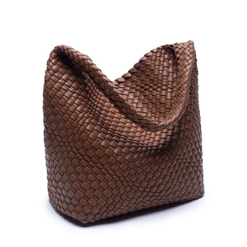 Handmade Woven Bag Women'S Fashionable Casual Portable Shoulder Bag Korean Style Large Capacity Mother And Mother Underarm Bag Large Capacity - Image 4