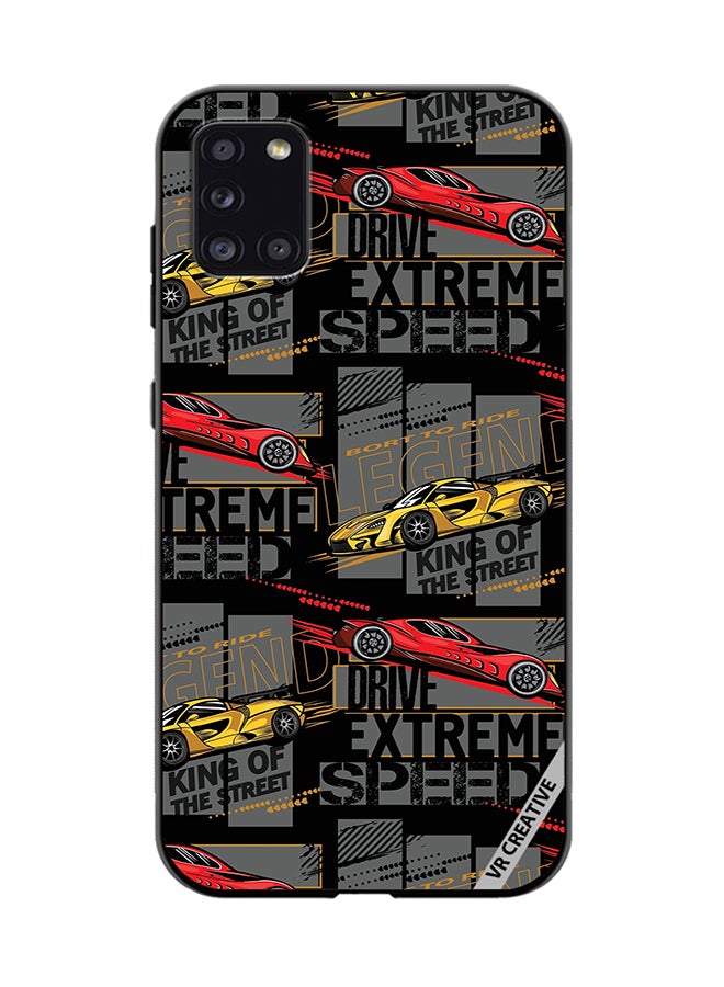 VR CREATIVE Protective Case Cover For Samsung Galaxy A31 Abstract Seamless Pattern With Sport Cars Design Multicolour - Image 1