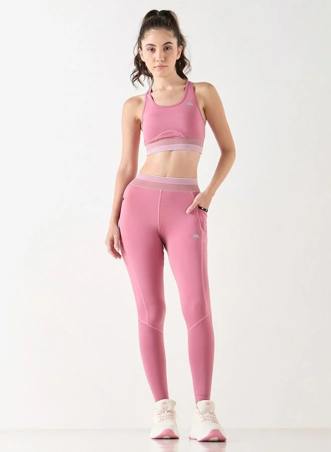 كابا بنطلون ليقنز سادة بخصر مطّاطي وجيوب من كابا