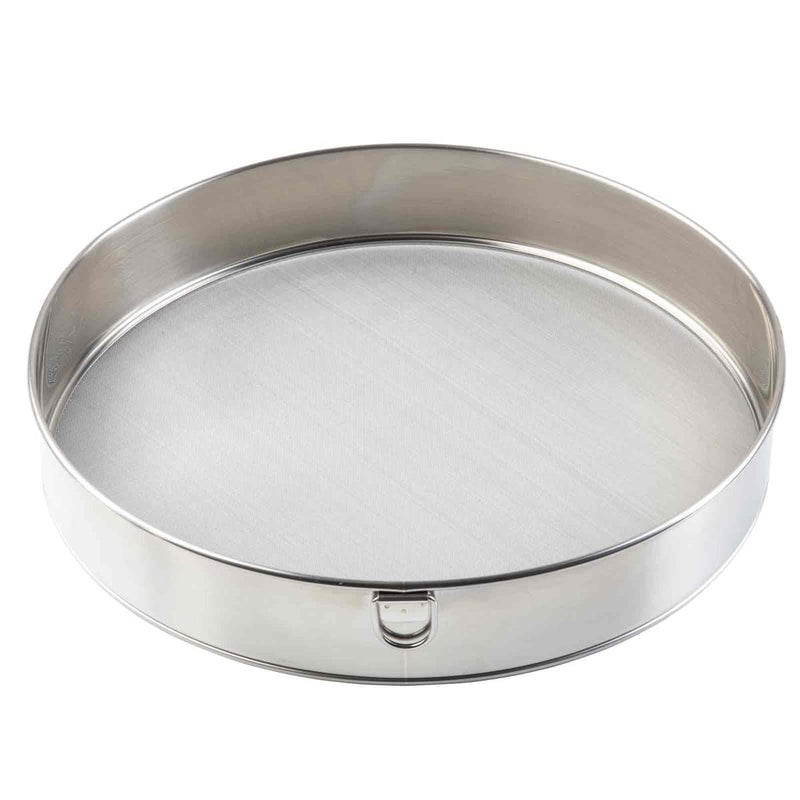 Tablecraft Fine Mesh Sieve Strainer, 12-Inch Round Ultra-Fine Stainless Steel Flour Filtering, Comfortable Handle, Baking, Food Prep and Cooking Tool for Foodservice, Restaurant and Home Use, 2" Deep - Image 4