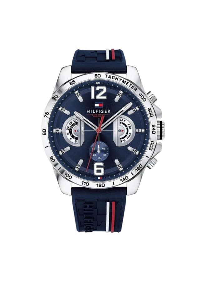 Tommy Hilfiger Men's Watch with Blue Silicone Strap, Model 1791476 - Image 1
