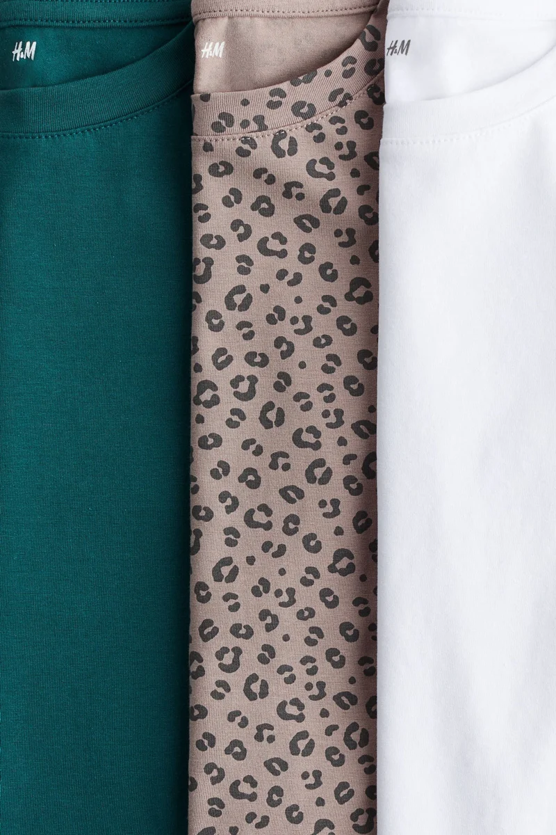 H&M 3-pack cotton tops