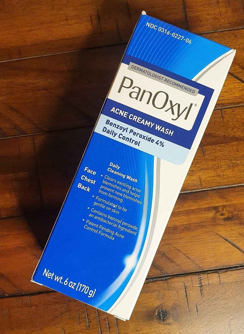 PanOxyl Acne Creamy Wash, Benzoyl Peroxide 4% Daily Control, 6 Oz (170 G) - Image 4