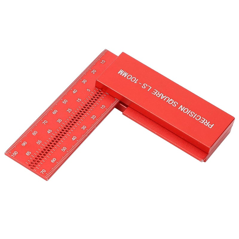 عالية الدقة 100 ملم مربع ميكانيكي من نوع L من سبائك الألومنيوم لأعمال النجارة وتشغيل المعادن والهوايات - Image 5