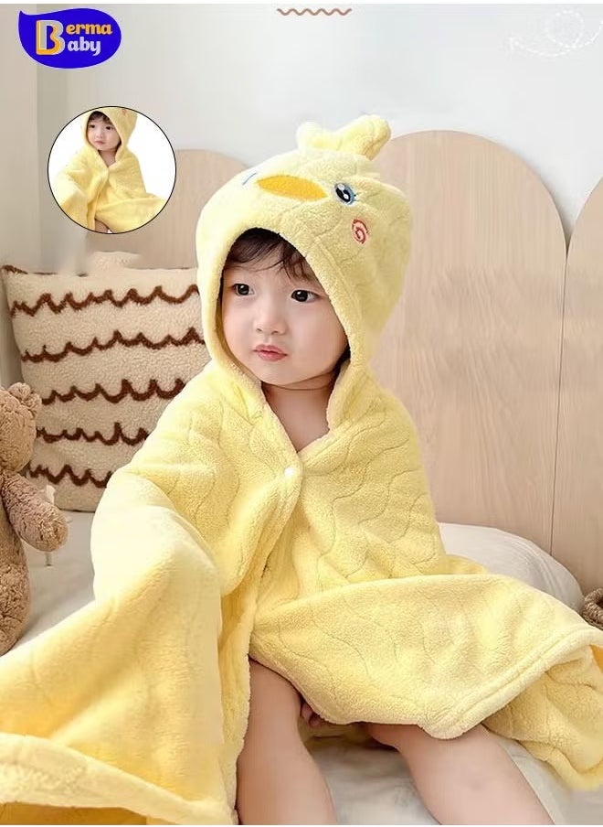 Berma Baby Baby Hooded Towel with Unique Animal Design Ultra Soft Thick Cotton Bath Towel for Newborn 80*120CM  - Image 1