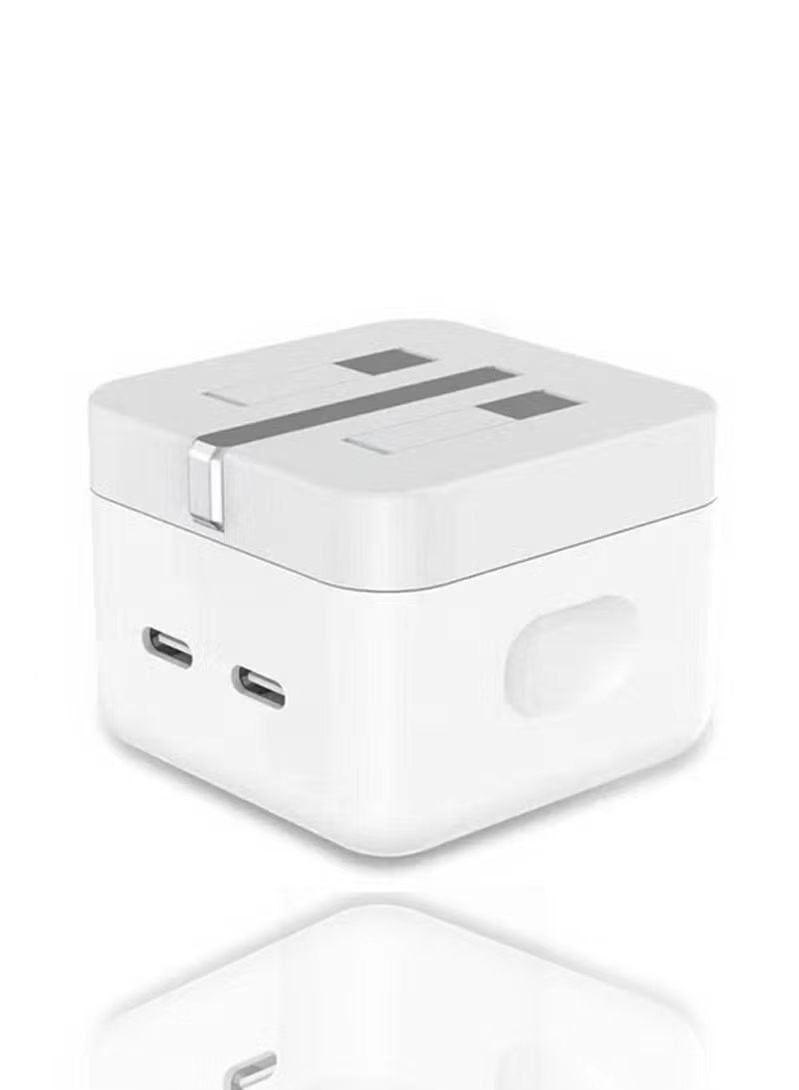 IPhone Charger Fast Charging|35W USB-C Travel Power Adapter Compatible for iPhone 17/16/15/14/14 Pro/14 Pro Max/14 Plus/13/12/SE2020/11/XR/XS Max/X/iPad,Samsung Galaxy And all Type C Phones(Dual Port USB-C) - Image 2