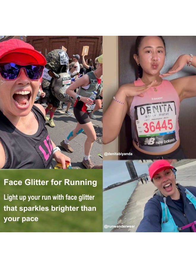 MEICOLY Clear White Body Glitter,Face Glitter,Sparkly Glitter Gifts,Stocking Stuffers for Women Kids Girls,Chunky Hair Glitter Gel,Singer Concerts Festival Rave Accessories,Mermaid Glitter Face Paint - Image 4