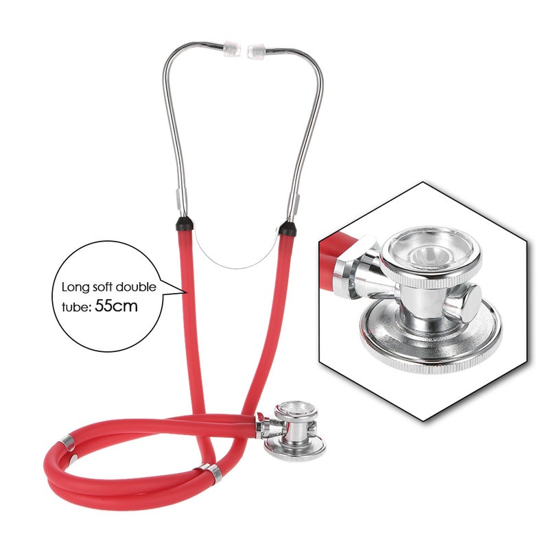 Professional Stethoscope Medical Double Dual Head Colorful Multifunctional Stethoscope Health Care Red - Image 2