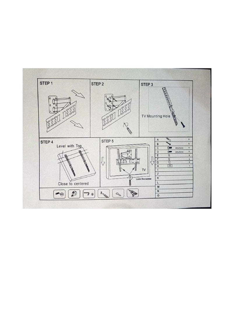 Master Universal Swivel TV Wall Mount MT-2000 Black - Image 3