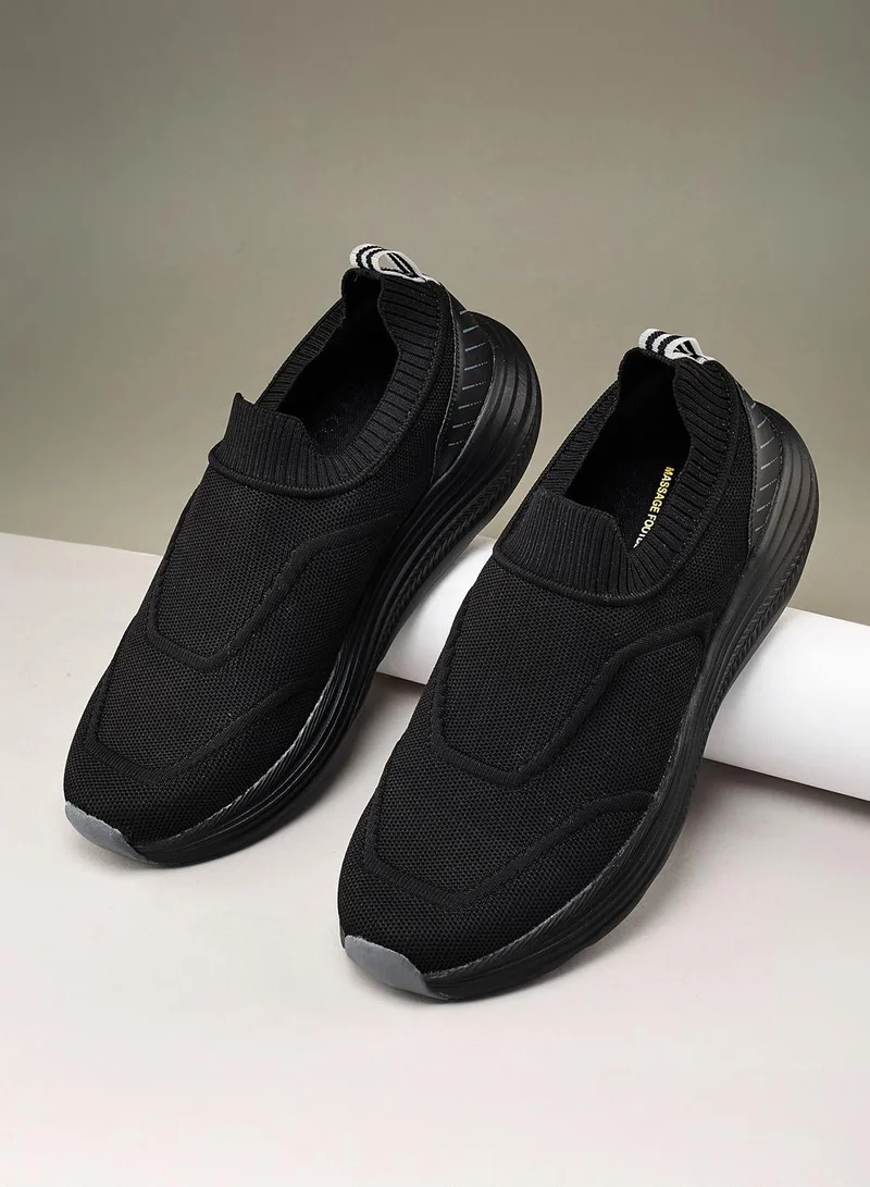 CAMPUS Men's Black Slip On Shoes - Lightweight Shoes, Minimalist Designed for Style