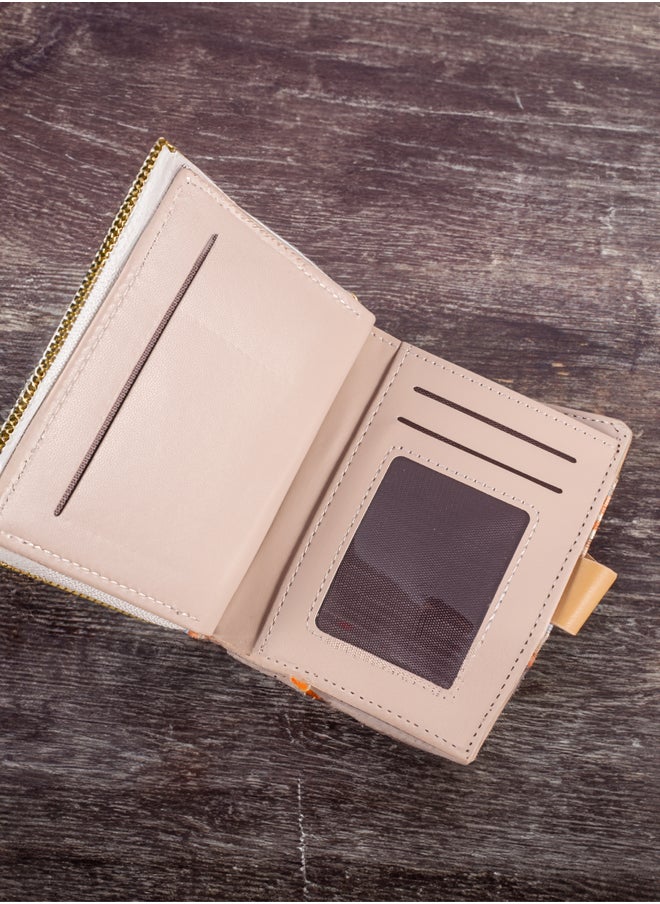 Leather Flip Wallet & Card Holder with Multiple Pockets and Zipped