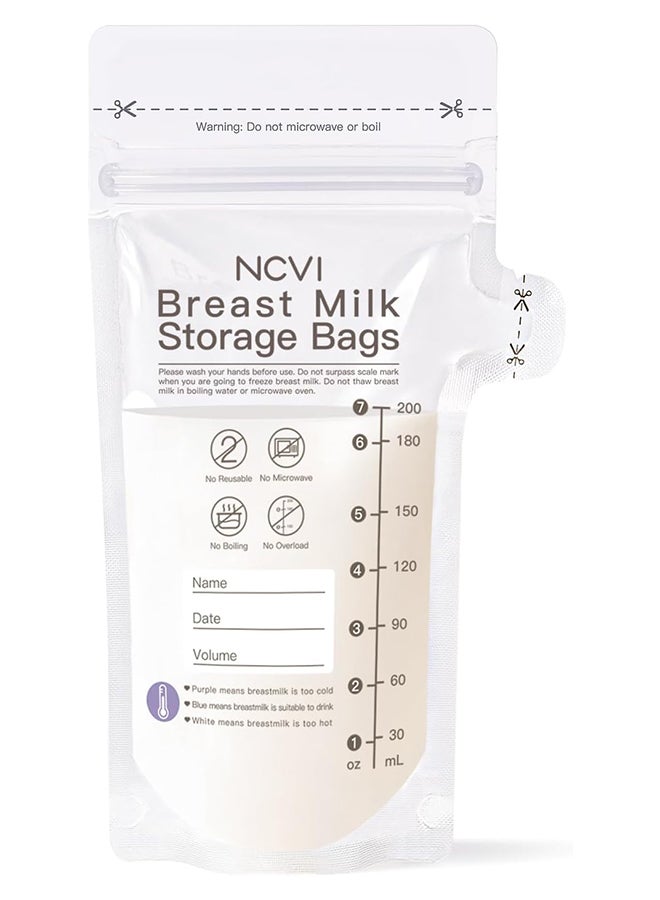 NCVI Breastmilk Storage Bags Easy Pour Spout 120 Count-NC-AM9174-US - Image 1