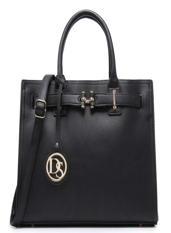 داسين حقائب يد نسائية من داسين، حقائب كتف عملية بمقبض علوي وحزام طويل (أسود) - Image 1