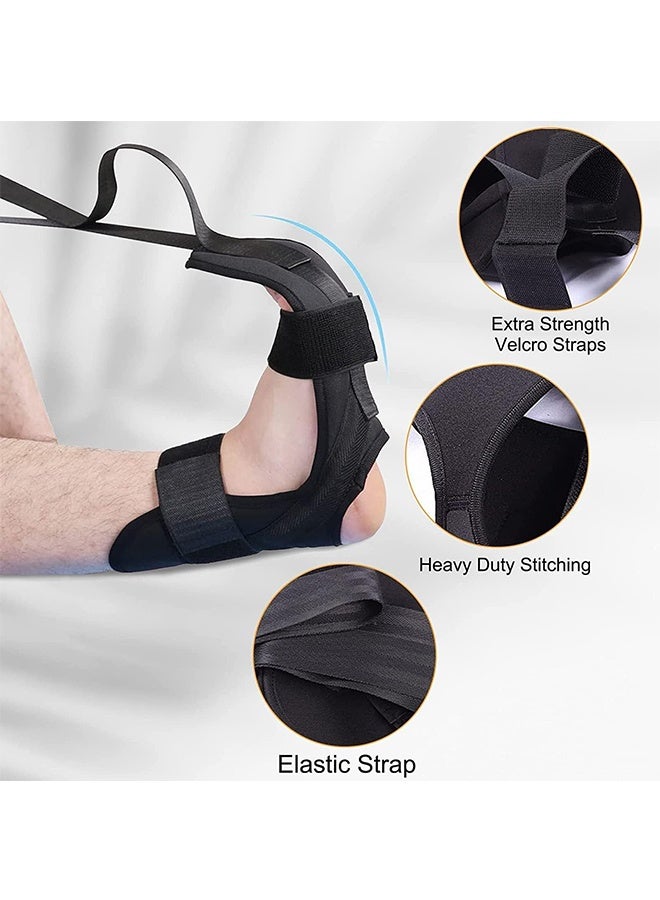 JCB CHIC Yoga Stretching Strap,Foot Stretcher Belt ,Fascia Straightener, Highly Elastic Gymnastics Strap  with 7 Adjustable loops,Multi Loops Leg stretch Band(2pcs) - Image 3