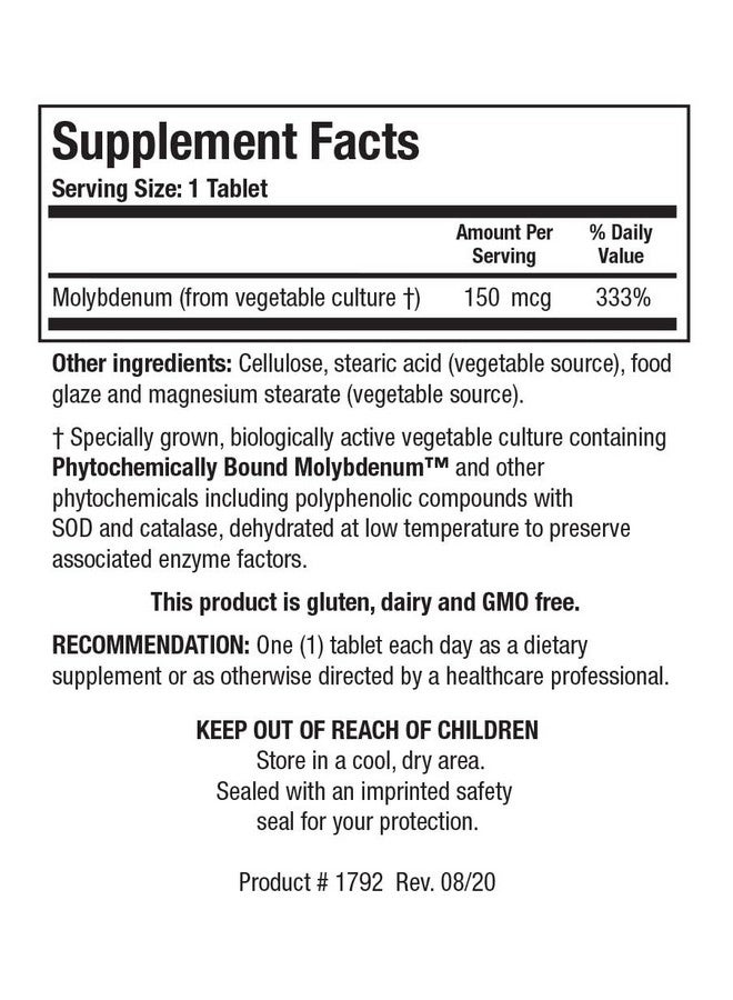 Biotics Research Biotics Research MoZyme Forte Molybdenum 150 mcg, Liver Support, Detoxification, Essential Trace Element, Healthy Metabolism, Antioxidant Support 100 Tablets - Image 5