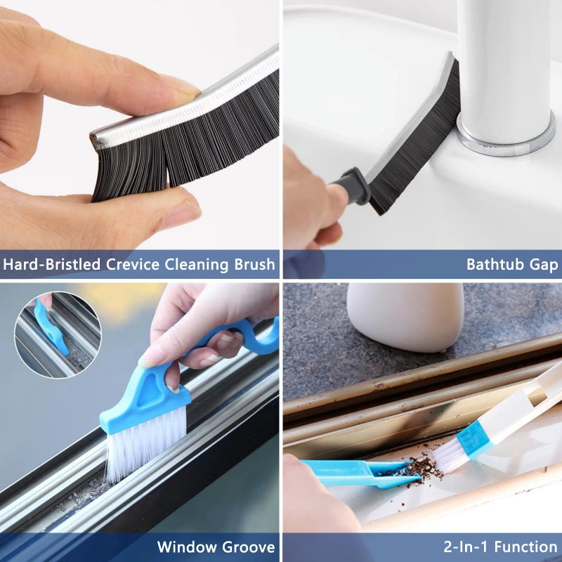 CRAFNEW 14Pcs Small Crevice Cleaning Brush Set  Groove Gap Cleaning Tool For Cleaning Kitchen Bathroom  Corner  Sink Door Window Track Cup - Image 2