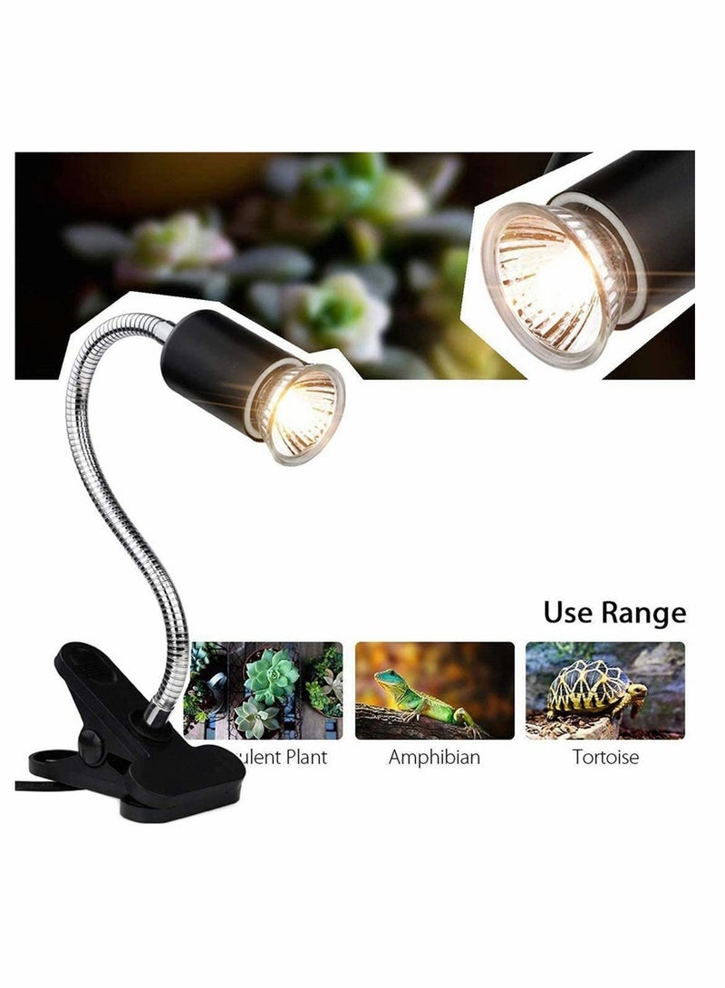 KASTWAVE Aquarium Light, 25W Tortoise Heat Lamp, Heat Light for Reptile Pets, 360° Adjustable Aquarium Heating Light, E27 Clamp-on Pet Heating Emitter for Reptiles, Amphibians, Lizards, Turtle, Snakes - Image 2
